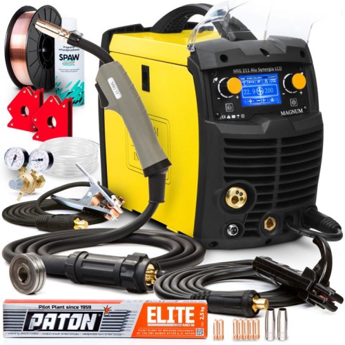 Spawarka Migomat Magnum MIG 211 ALU Synergia LCD Zestaw #0