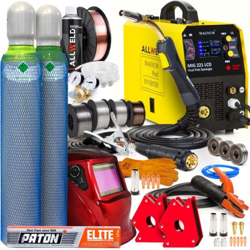 Spawarka Migomat Magnum MIG 221 LCD Dual Puls Synergia - Zestaw #3