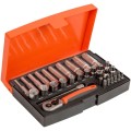 Bahco - Zestaw nasadek standardowych i wydłużanych 1/4 " 37 elementy SL25L