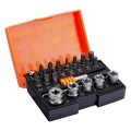 Standardowy zestaw bitów do wkrętaków, uchwyt bitów, 1/4” nasadki i pokrętło – 26 szt. 2058/S26_1
