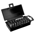 Standardowy zestaw bitów do wkrętaków, uchwyt bitów i adaptor do nasadek 1/4” – 28 szt.. Phillipsa, TORX® i TORQ-set®
59/S28