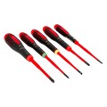 ERGO Slim VDE Zestaw wkrętaków płaskich, Phillips i TORX z uchwytem 3-elementowym - 5 szt. BE-9871SL