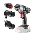 Wiertarko-wkrętarka GRAPHITE akumulatorowa Energy+ 18 V, zdejmowany uchwyt 10 mm, plus adapter kątowy i adapter krawędziowy 58G022-AD