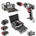 Zestaw Energy+ GRAPHITE  w walizce aluminiowej: wiertarko wkrętarka 2x18V/2.0Ah, 10 mm, zdejmowany uchwyt + 109 akcesoriów 58G022-PS15