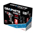 Wiertarko-wkrętarka GRAPHITE akumulatorowa Energy+ 18 V, Li-Ion, zdejmowany uchwyt 10 mm, bez akumulatora 58G022