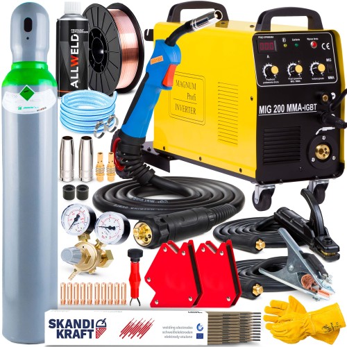 Spawarka Migomat Magnum MIG 200 MMA KN 230V - LutospawanieZestaw #1