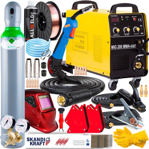Spawarka Migomat Magnum MIG 200 MMA KN na kołach Lutospawanie Zestaw #2