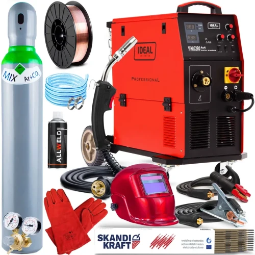 Spawarka Migomat Ideal V-MIG 280 4x4 DIGITAL MMA Zestaw #2 AK