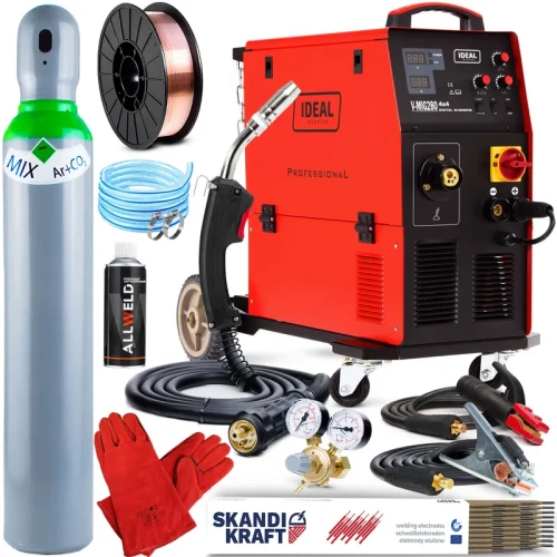 Spawarka Migomat Ideal V-MIG 280 4x4 DIGITAL MMA Zestaw #1 AK