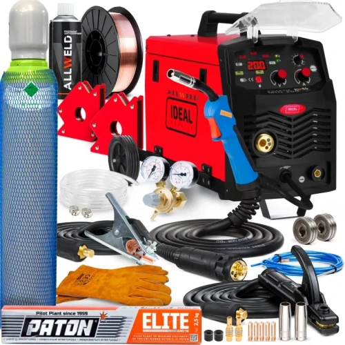 Spawarka Migomat Ideal Praktik MIG 200 Pulse Synergia Zestaw #1