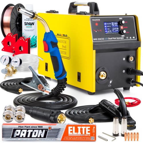 Spawarka Migomat Magnum MIG 224 15 LCD 4x4 Dual Puls Synergia Zestaw #0