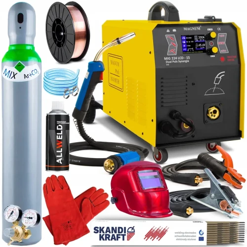 Spawarka Magnum MIG 224/15 LCD Dual Puls V2 Zestaw#2AK