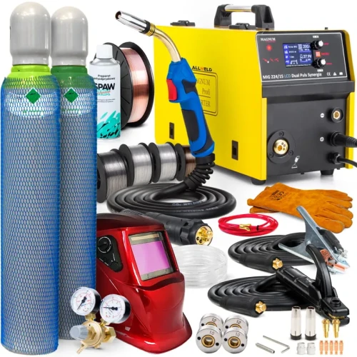 Spawarka Migomat Magnum MIG 224 15 LCD 4x4 Dual Puls Synergia Zestaw #3