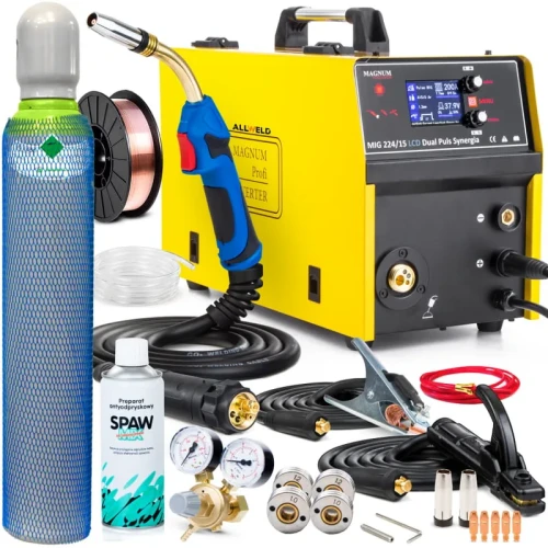 Spawarka Migomat Magnum MIG 224 15 LCD 4x4 Dual Puls Synergia Zestaw #1