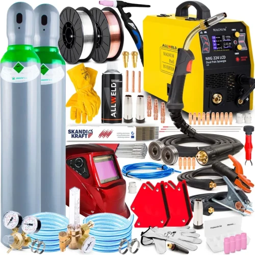 Spawarka Migomat Magnum MIG MAG 224 LCD Dual Puls Synergia Zestaw #4