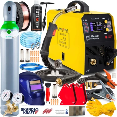 Spawarka Migomat Magnum MIG MAG 224 LCD Dual Puls Synergia Zestaw #3