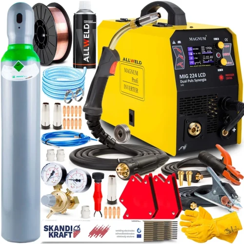 Spawarka Migomat Magnum MIG MAG 224 LCD Dual Puls Synergia Zestaw #1