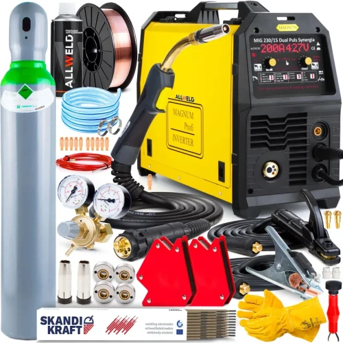 Spawarka Migomat Magnum MIG MAG 230 15 Dual Puls Synergia 4x4 Zestaw #1