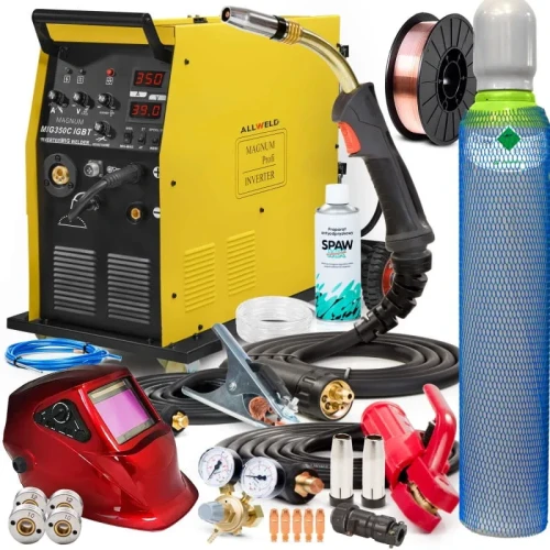 Spawarka Migomat Magnum MIG 350 C MMA IGBT Lutospawanie Zestaw #2