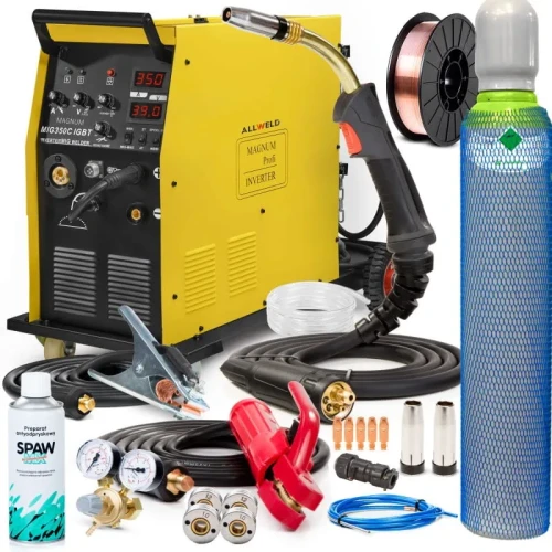 Spawarka Migomat Magnum MIG 350 C MMA IGBT Lutospawanie Zestaw #1