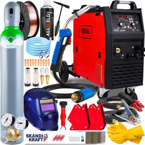 Spawarka Inwertorowa Ideal Tecno Mig 285 Dual Puls Synergia Zestaw #3