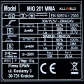 Spawarka Inwertorowa Magnum MIG 201 MMA TIG Lift IGBT