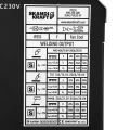 Spawarka SKANDI KRAFT iTECH MIG 255 4in1 Dual Pulse HF - Tabliczka Znamionowa