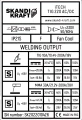 Spawarka SKANDI KRAFT iTECH TIG 220 ACDC - Tabliczka Znamionowa