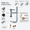 Ścisk Przesuwny 4-In-1 STRONG HAND Light Duty 114 x 83 mm - Opis