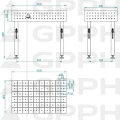 Stół Spawalniczy GPPH Eco Fi16 1000 x 600 mm 50 x 50 Stopy - Wymiary