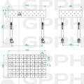 Stół Spawalniczy GPPH Eco Fi16 1000 x 600 mm 100 x 100 Koła - Wymiary