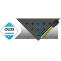 Stół Spawalniczy GPPH Eco Fi28 1000 x 1000 mm Diagonalna Koła - System Fi28