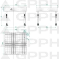 Stół Spawalniczy GPPH Eco Fi16 1000 x 1000 mm 50 x 50 Koła - Wymiary