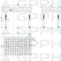 Stół Spawalniczy GPPH Eco Fi28 1200 x 800 mm Diagonalna Stopy - Wymiary