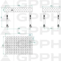 Stół Spawalniczy GPPH Eco Fi28 1200 x 800 mm 100 x 100 Koła - Wymiary