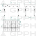 Stół Spawalniczy GPPH Eco Fi16 1200 x 800 mm 100 x 100 Stopy - Wymiary