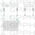 Stół Spawalniczy GPPH Eco Fi16 1200 x 800 mm 50 x 50 Stopy - Wymiary