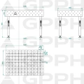 Stół Spawalniczy GPPH Eco Fi16 1200 x 800 mm Diagonalna Stopy - Wymiary