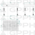 Stół Spawalniczy GPPH Eco Fi16 1200 x 800 mm 50 x 50 Koła - Wymiary