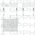 Stół Spawalniczy GPPH Eco Fi28 1200 x 1000 mm 100 x 100 Stopy - Wymiary