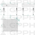 Stół Spawalniczy GPPH Eco Fi28 1200 x 1000 mm Diagonalna Stopy - Wymiary