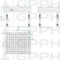 Stół Spawalniczy GPPH Eco Fi28 1200 x 1000 mm 100 x 100 Koła - Wymiary