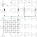 Stół Spawalniczy GPPH Eco Fi16 1200 x 1000 mm 100 x 100 Stopy - Wymiary