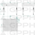 Stół Spawalniczy GPPH Eco Fi16 1200 x 1000 mm 50 x 50 Stopy - Wymiary