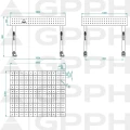 Stół Spawalniczy GPPH Eco Fi16 1200 x 1000 mm 50 x 50  Koła - Wymiary