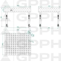 Stół Spawalniczy GPPH Eco Fi16 1200 x 1000 mm Diagonalna Koła - Wymiary