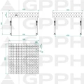 Stół Spawalniczy GPPH Eco Fi28 1200 x 1200 mm 100 x 100 Stopy - Wymiary