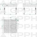 Stół Spawalniczy GPPH Eco Fi28 1200 x 1200 mm Diagonalna Stopy - Wymiary