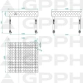Stół Spawalniczy GPPH Eco Fi28 1200 x 1200 mm 100 x 100 Koła - Wymiary