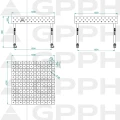 Stół Spawalniczy GPPH Eco Fi28 1200 x 1200 mm Diagonalna Kola - Wymiary